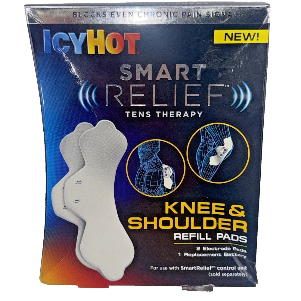 Icy Hot Smart Relief TENS Knee Shoulder Refill Pads 2 Electrodes NOS Discontinue